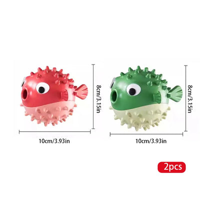 Bouncing Fish Dog Toys Relieve Boredom Molar Bite Resistant Missing Food Speak Out Elasticity Dog Play Cute Puzzle Fish Toy