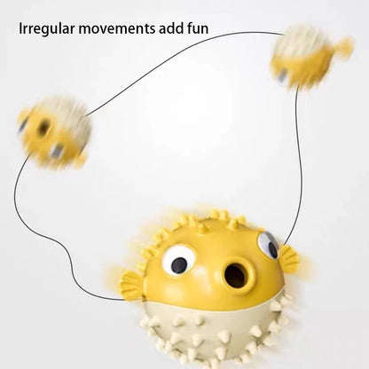 Bouncing Fish Dog Toys Relieve Boredom Molar Bite Resistant Missing Food Speak Out Elasticity Dog Play Cute Puzzle Fish Toy