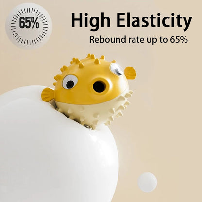 Bouncing Fish Dog Toys Relieve Boredom Molar Bite Resistant Missing Food Speak Out Elasticity Dog Play Cute Puzzle Fish Toy