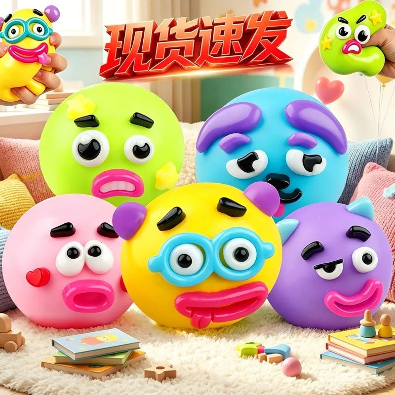 DIY Smushers Squishy Dog Face Swap Soft Moldable Cute Slow Rise Squeeze Toy for Relaxing Sensory Play