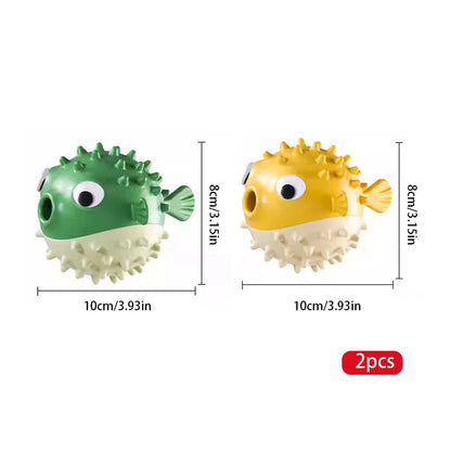 Bouncing Fish Dog Toys Relieve Boredom Molar Bite Resistant Missing Food Speak Out Elasticity Dog Play Cute Puzzle Fish Toy