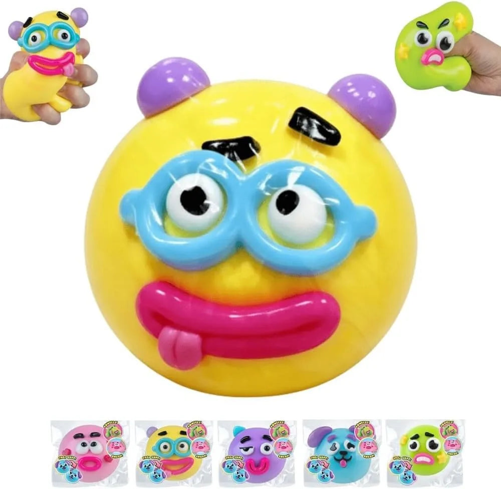 DIY Smushers Squishy Dog Face Swap Soft Moldable Cute Slow Rise Squeeze Toy for Relaxing Sensory Play