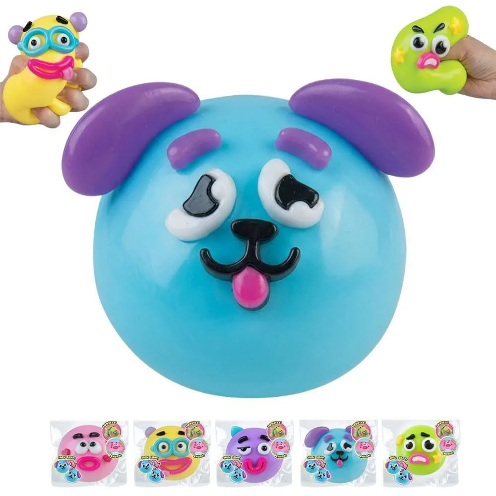 DIY Smushers Squishy Dog Face Swap Soft Moldable Cute Slow Rise Squeeze Toy for Relaxing Sensory Play