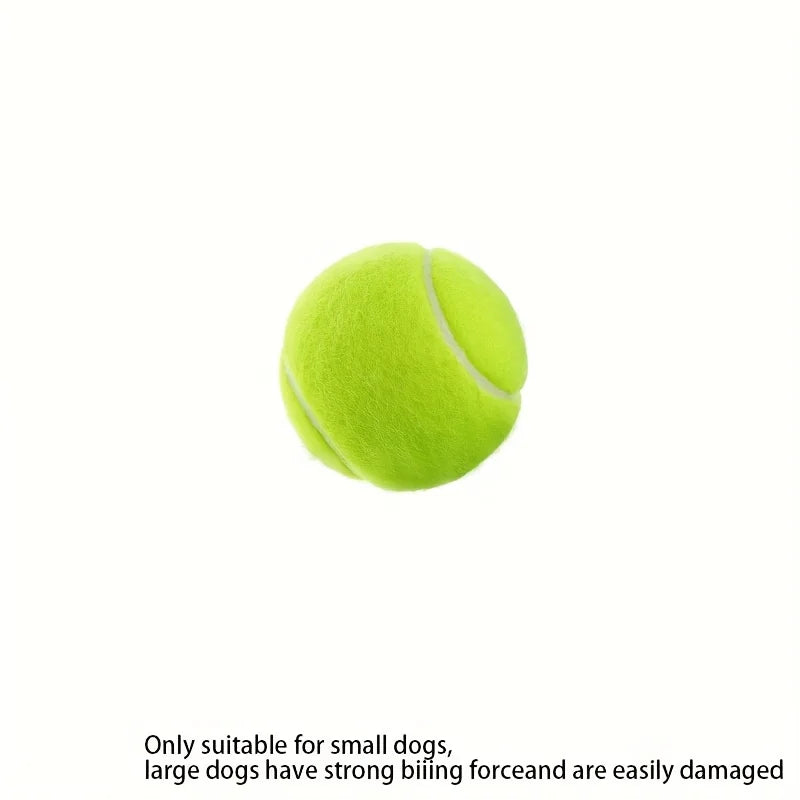 Interactive Striped Rubber Tennis Dog Chew Toy - High Elasticity Battery-Free Play Ball, for Small Dogs Outdoor Play ﻿