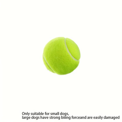 Interactive Striped Rubber Tennis Dog Chew Toy - High Elasticity Battery-Free Play Ball, for Small Dogs Outdoor Play ﻿