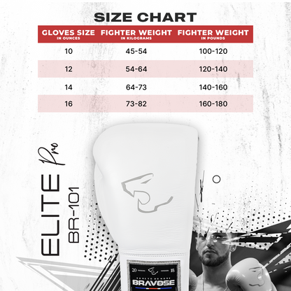 Elite Pro 2.0 Velcro Boxing Gloves - White Grey
