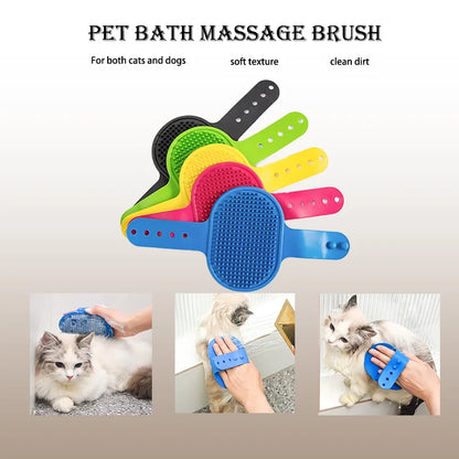 Cat Dog Bath Brush Grooming Brush Massage Brush Pet Itch Reliever Wall Table Leg Scratch Strap Play Toy For Pet Boredom Relief