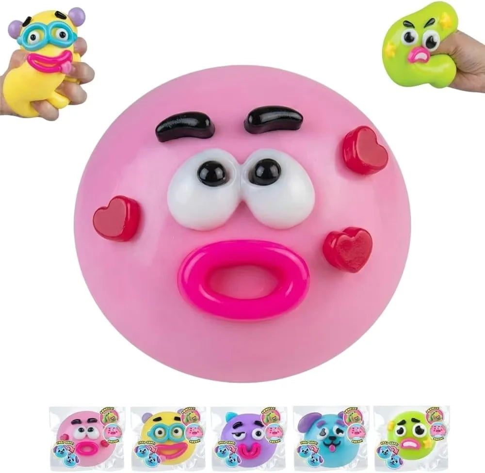 DIY Smushers Squishy Dog Face Swap Soft Moldable Cute Slow Rise Squeeze Toy for Relaxing Sensory Play