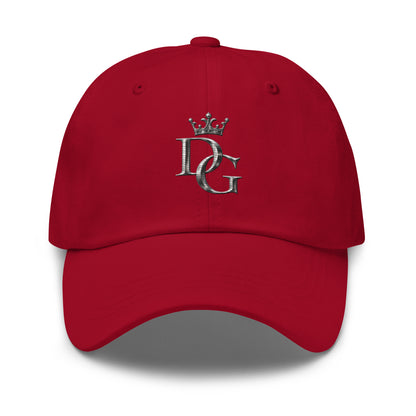 Classic Embroidered Cotton Dad Hat, in Cranberry, front view
