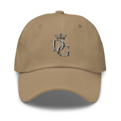 Classic Embroidered Cotton Dad Hat, in Khaki, front view