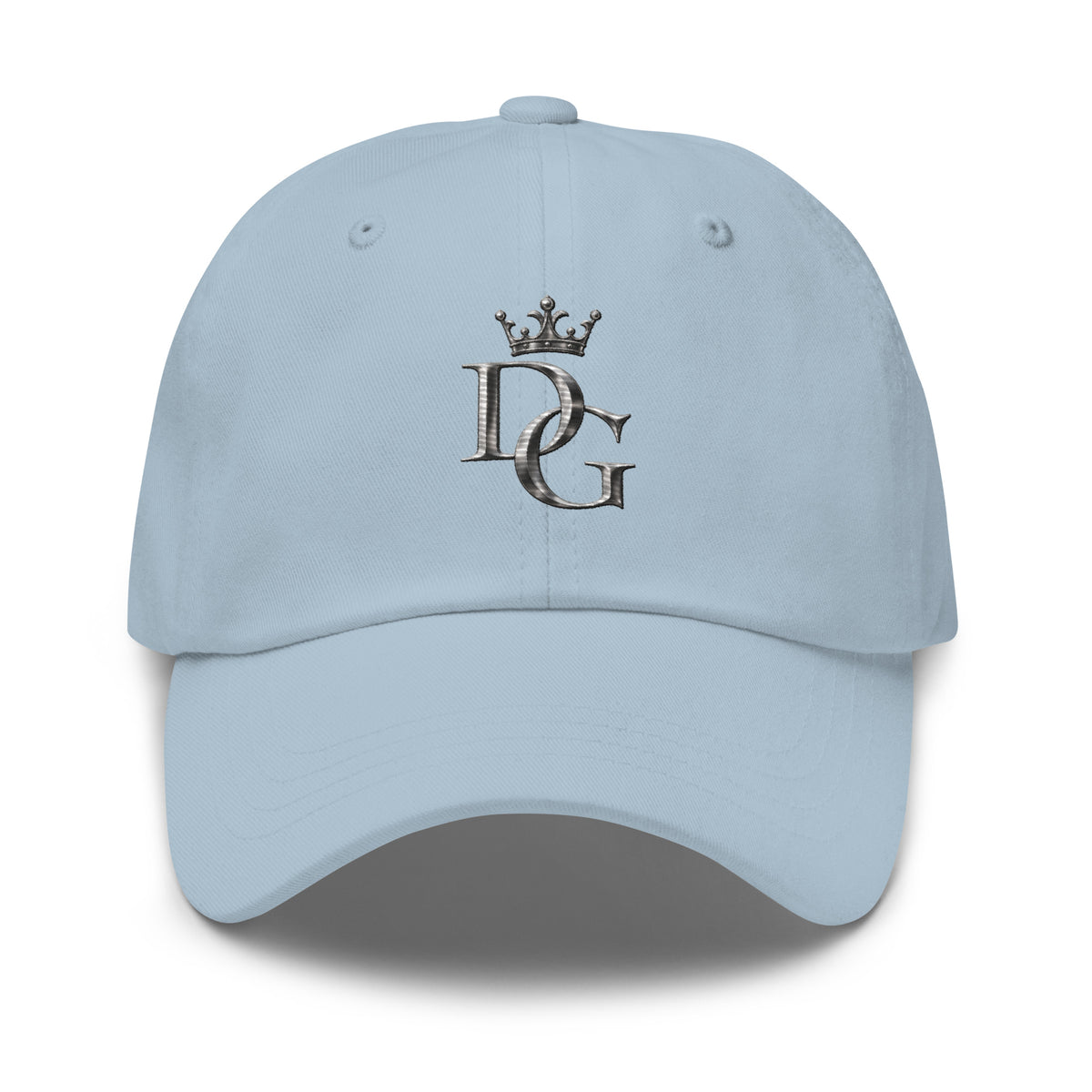 Classic Embroidered Cotton Dad Hat, in Light Blue, front view