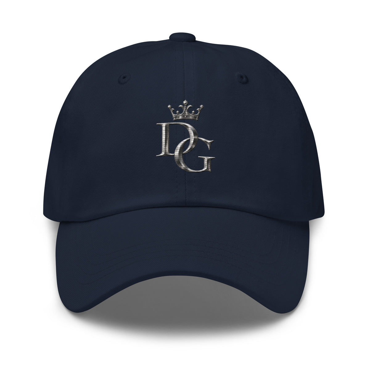 Classic Embroidered Cotton Dad Hat, in Navy, front view