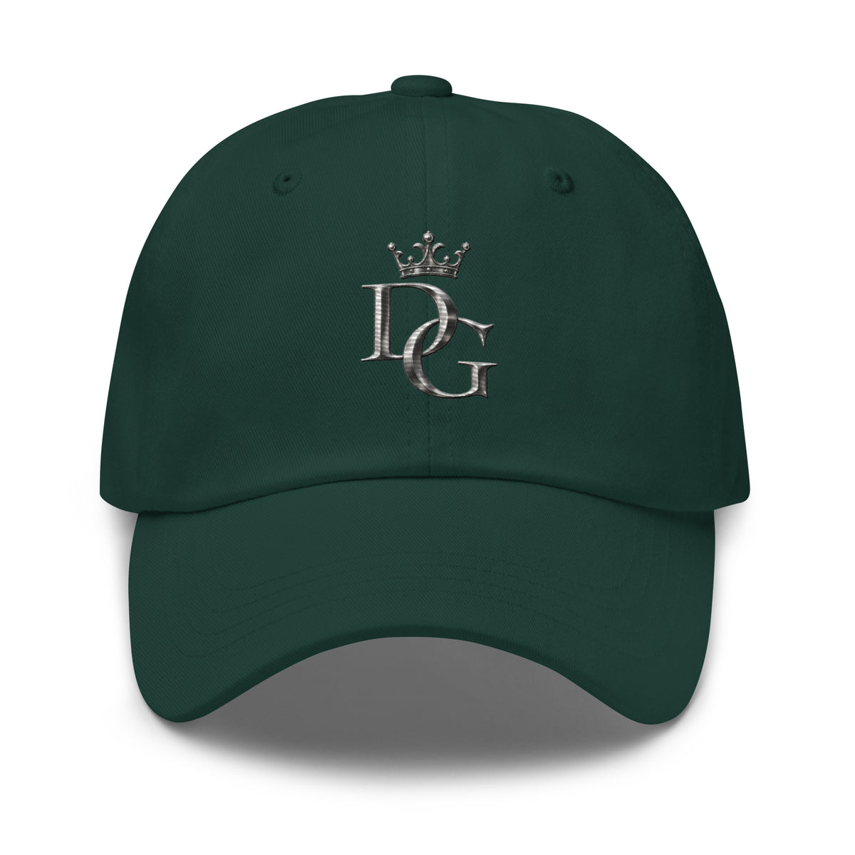 Classic Embroidered Cotton Dad Hat, in Spruce, front view