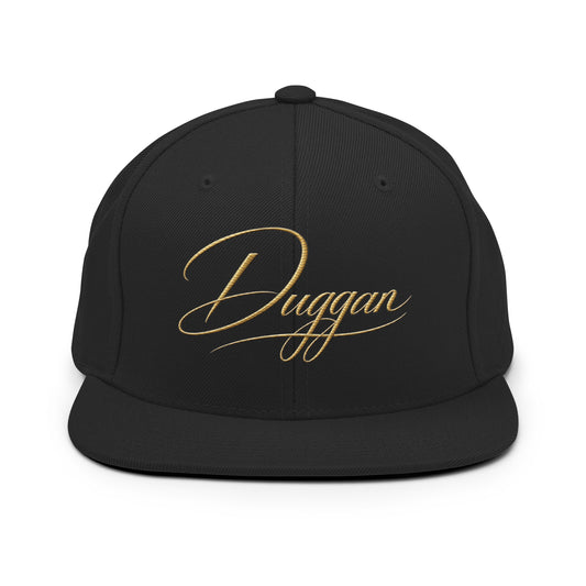 Classic Embroidered Snapback Cap, in Black, front view