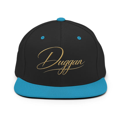Classic Embroidered Snapback Cap, in Black Teal, front view