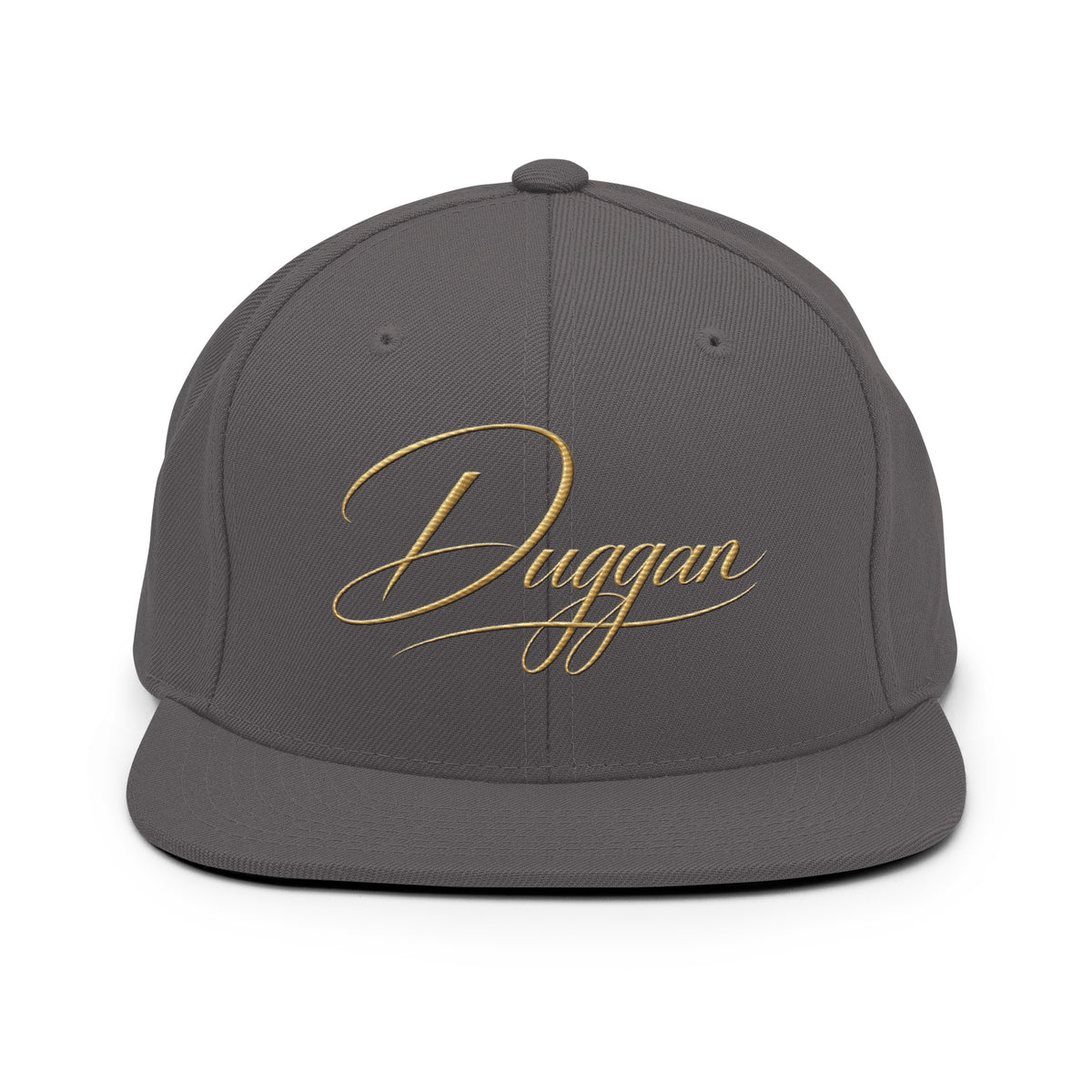 Classic Embroidered Snapback Cap, in Dark Grey, front view