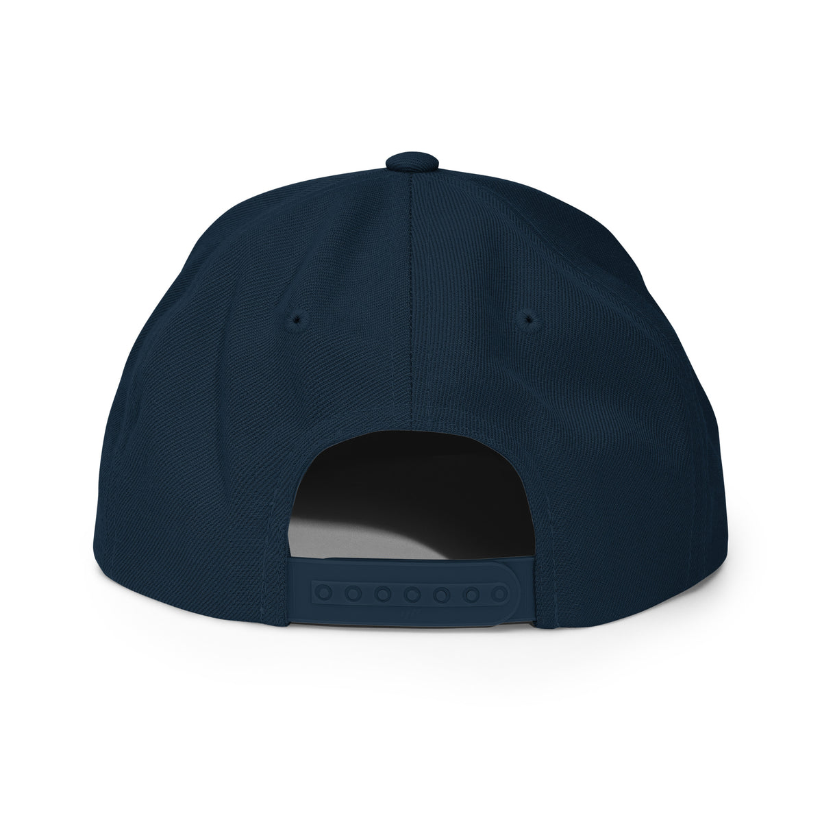 Classic Embroidered Snapback Cap, in Dark Navy, back view