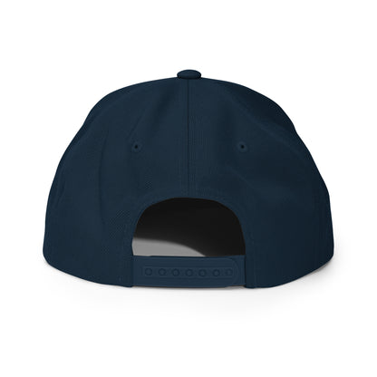 Classic Embroidered Snapback Cap, in Dark Navy, back view