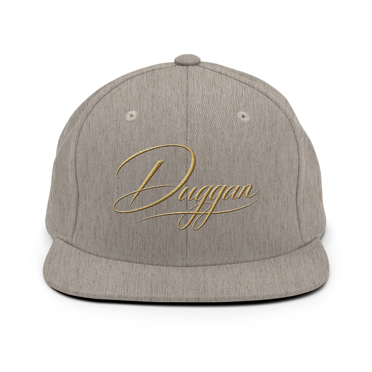 Classic Embroidered Snapback Cap, in Heather Grey, front view