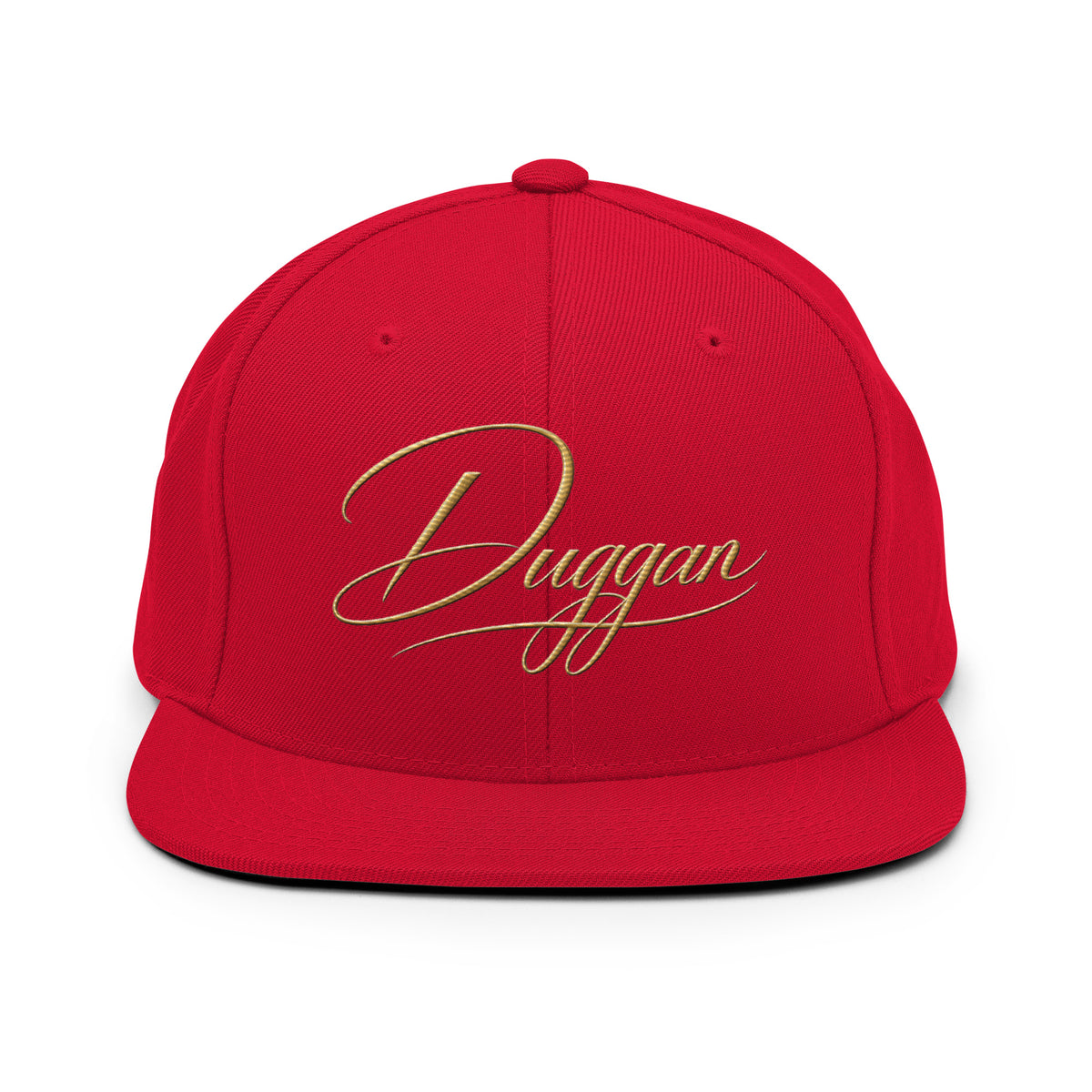 Classic Embroidered Snapback Cap, in Red, front view