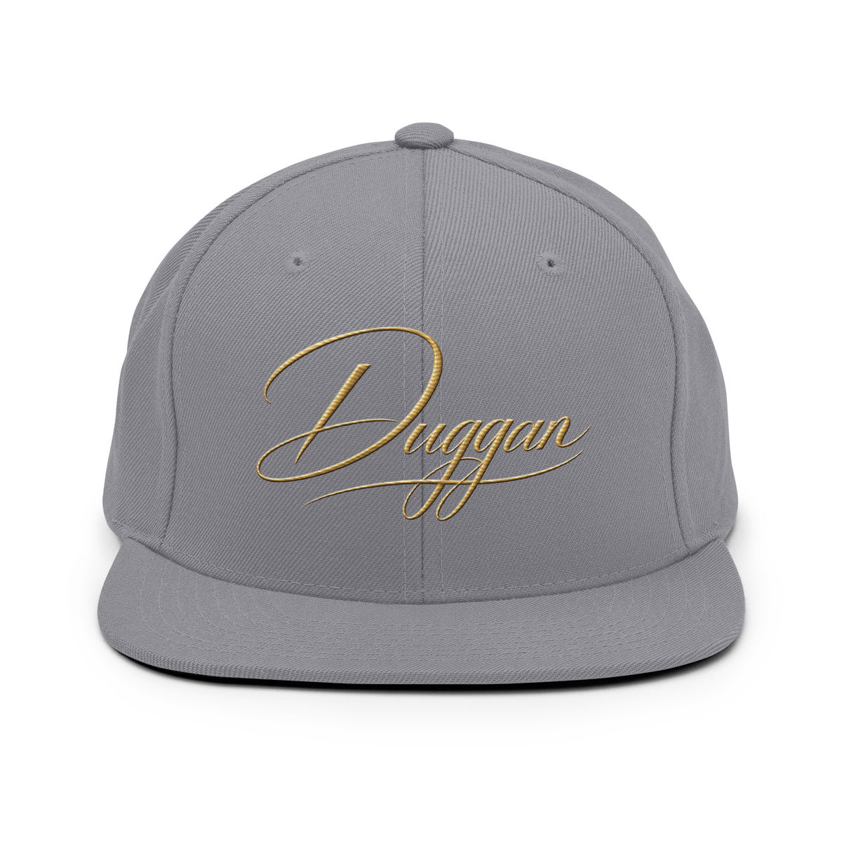 Classic Embroidered Snapback Cap, in Silver, front view
