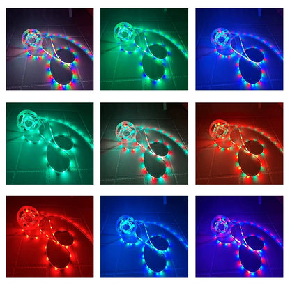 LED Strip Light Bluetooth 3/5/10M 2835 SMD 5V RGB Lights Flexible LED Lamp Tape Ribbon Self-adhesive TV Desktop Diode Decoration