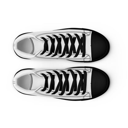 Men’s High-Top Canvas Shoes, in Black, alternate front view