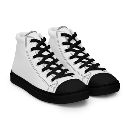 Men’s High-Top Canvas Shoes, in Black, right-front view