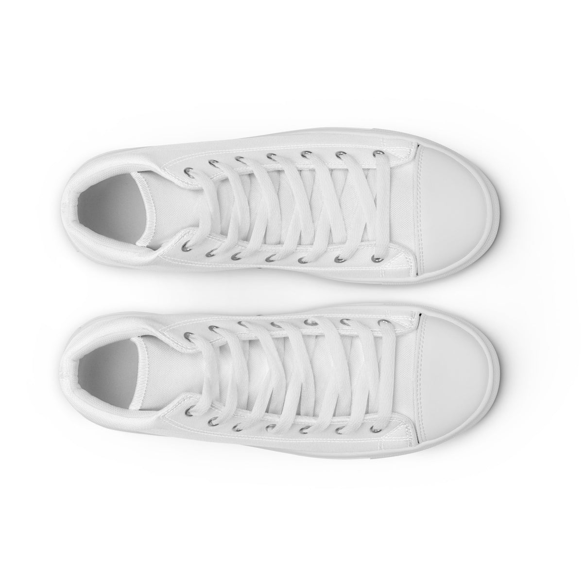 Men’s High-Top Canvas Shoes, in White, alternate front view