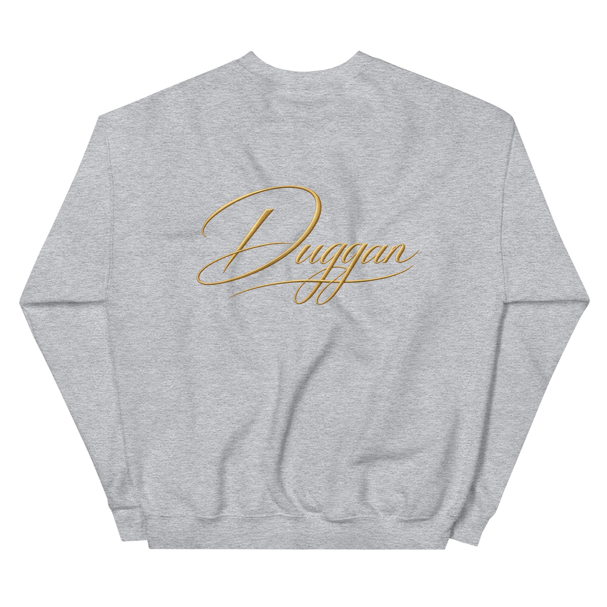 Premium Unisex Crewneck Sweatshirt, in Sport Grey, back view
