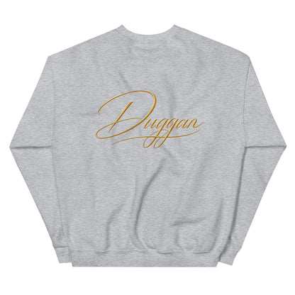 Premium Unisex Crewneck Sweatshirt, in Sport Grey, back view
