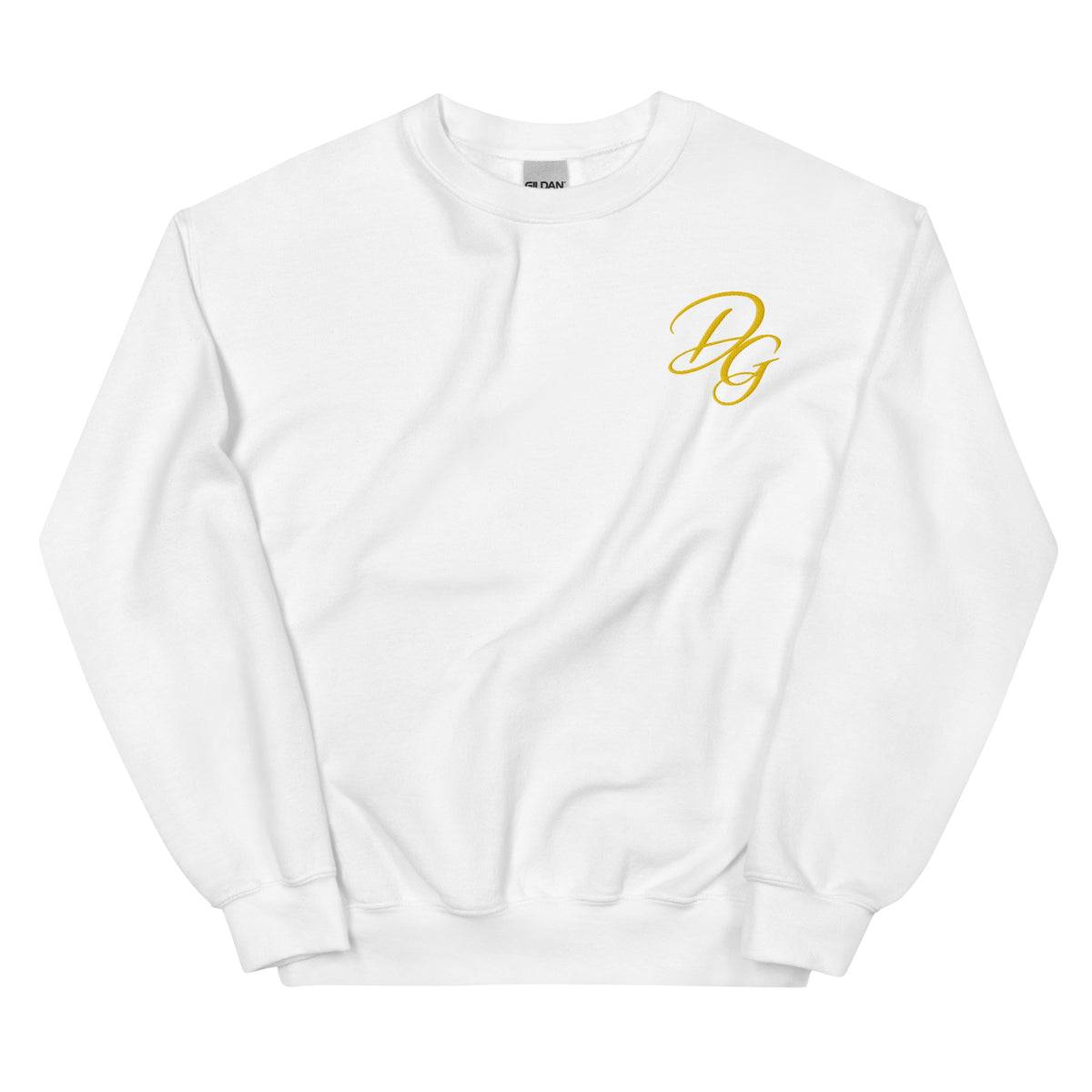 Premium Unisex Crewneck Sweatshirt, in White, front view