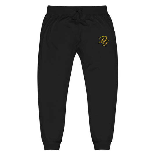 Unisex Fleece Sweatpants, in Black, front view