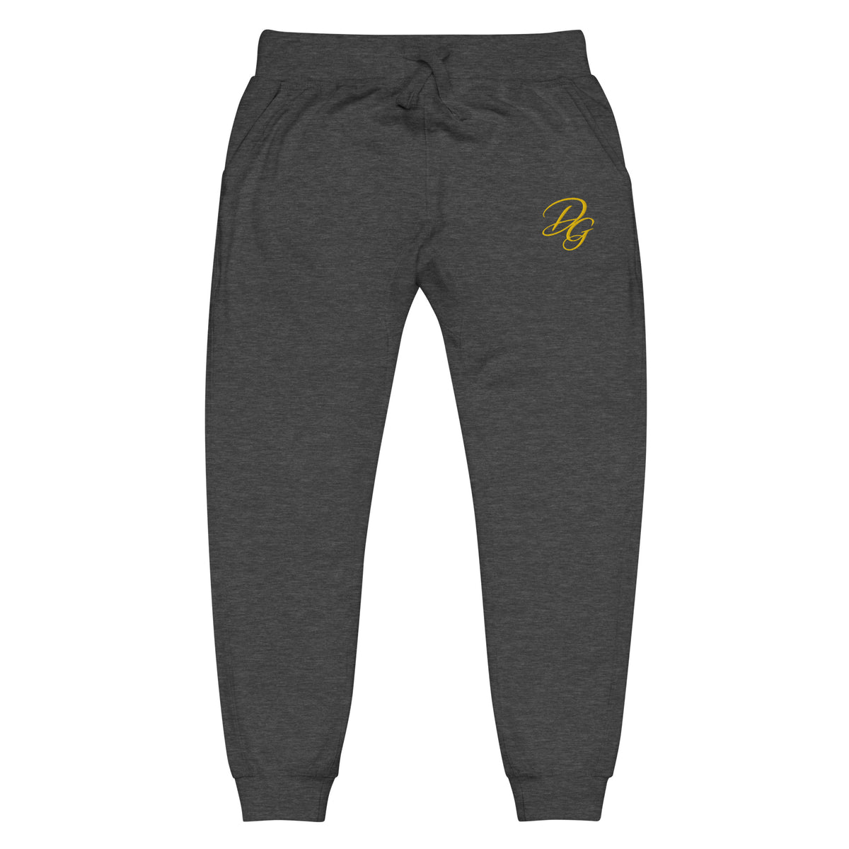 Unisex Fleece Sweatpants, in Charcoal Heather, front view
