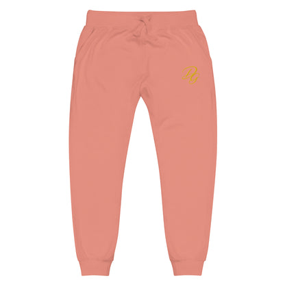Unisex Fleece Sweatpants, in Dusty Rose, front view