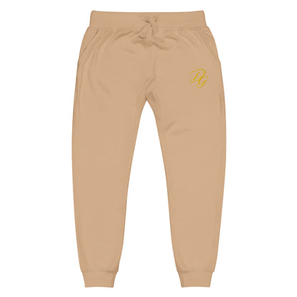 Unisex Fleece Sweatpants, in Khaki, front view