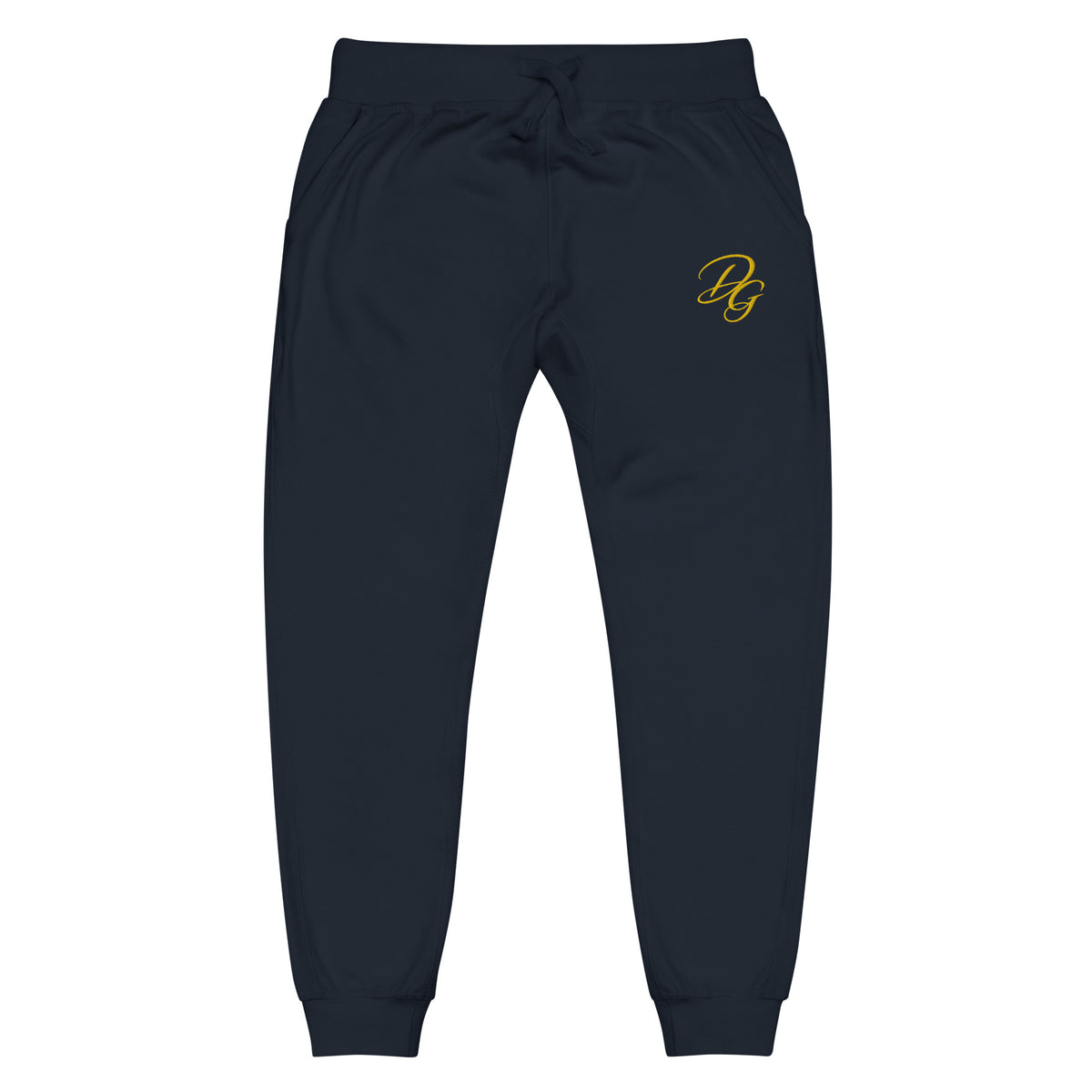 Unisex Fleece Sweatpants, in Navy Blazer, front view
