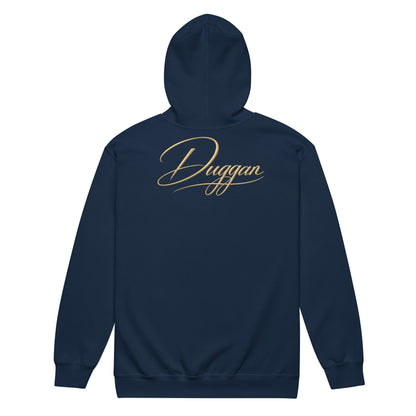 Premium Heavy Blend Zip Hoodie, in Navy, back view
