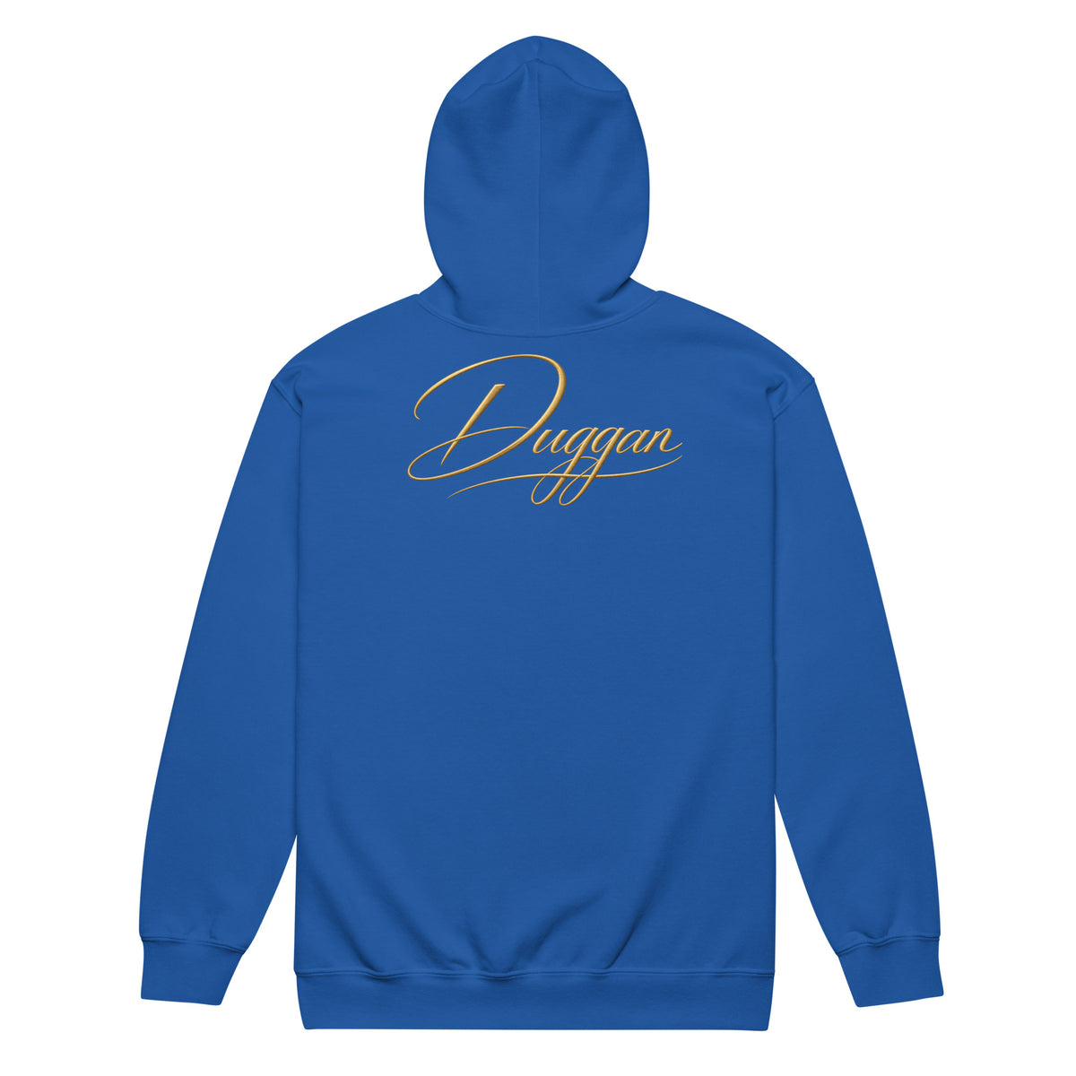 Premium Heavy Blend Zip Hoodie, in Royal, back view