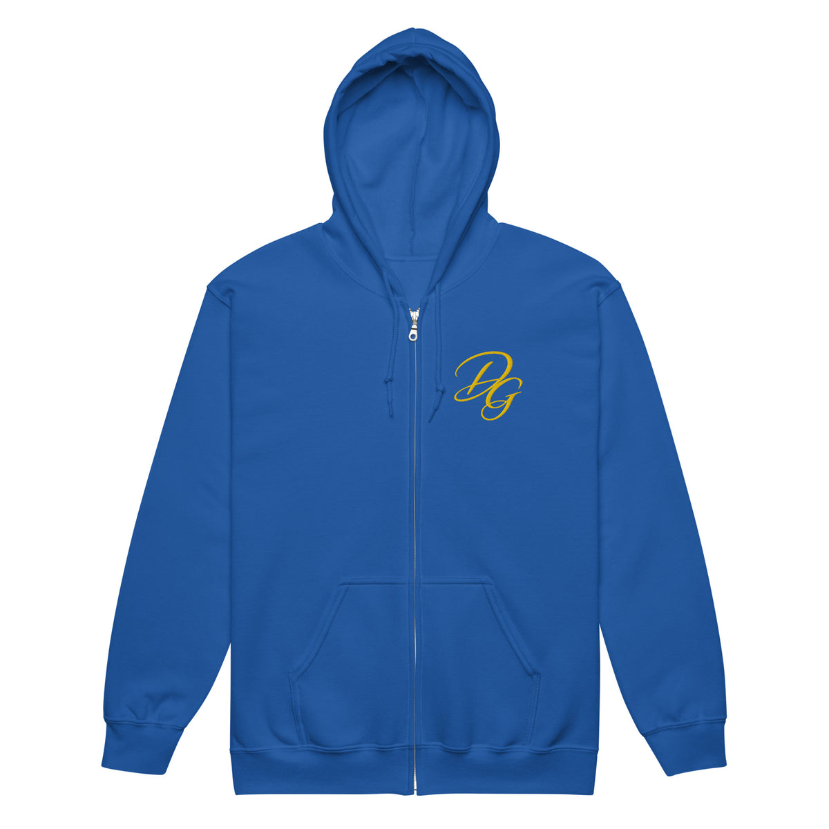 Premium Heavy Blend Zip Hoodie, in Royal, front view