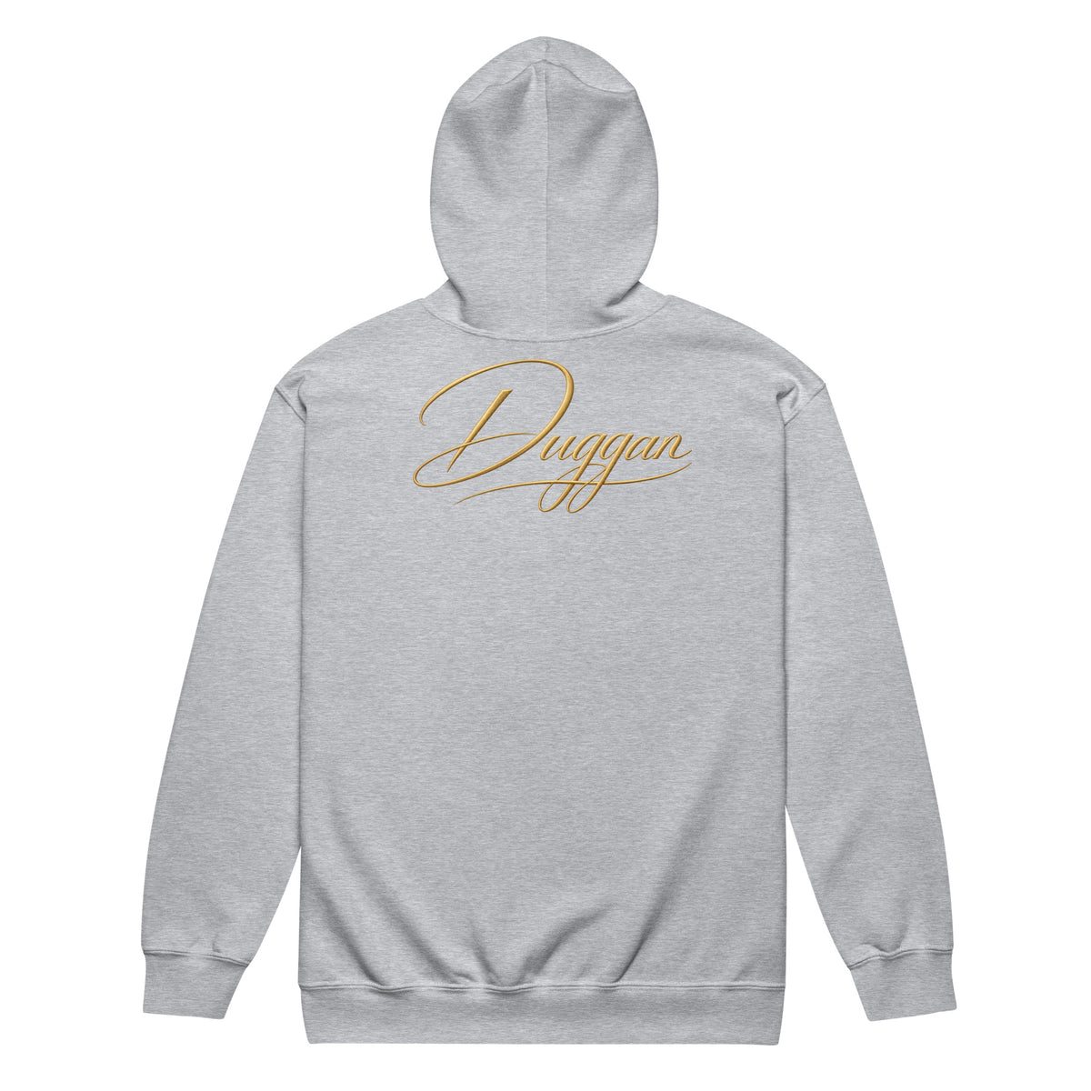 Premium Heavy Blend Zip Hoodie, in Sport Grey, back view
