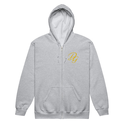 Premium Heavy Blend Zip Hoodie, in Sport Grey, front view