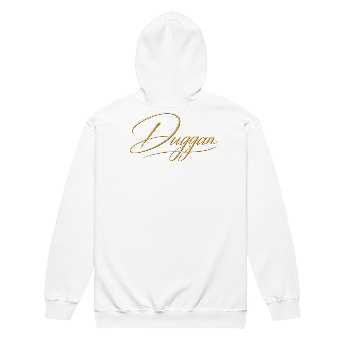 Premium Heavy Blend Zip Hoodie, in White, back view