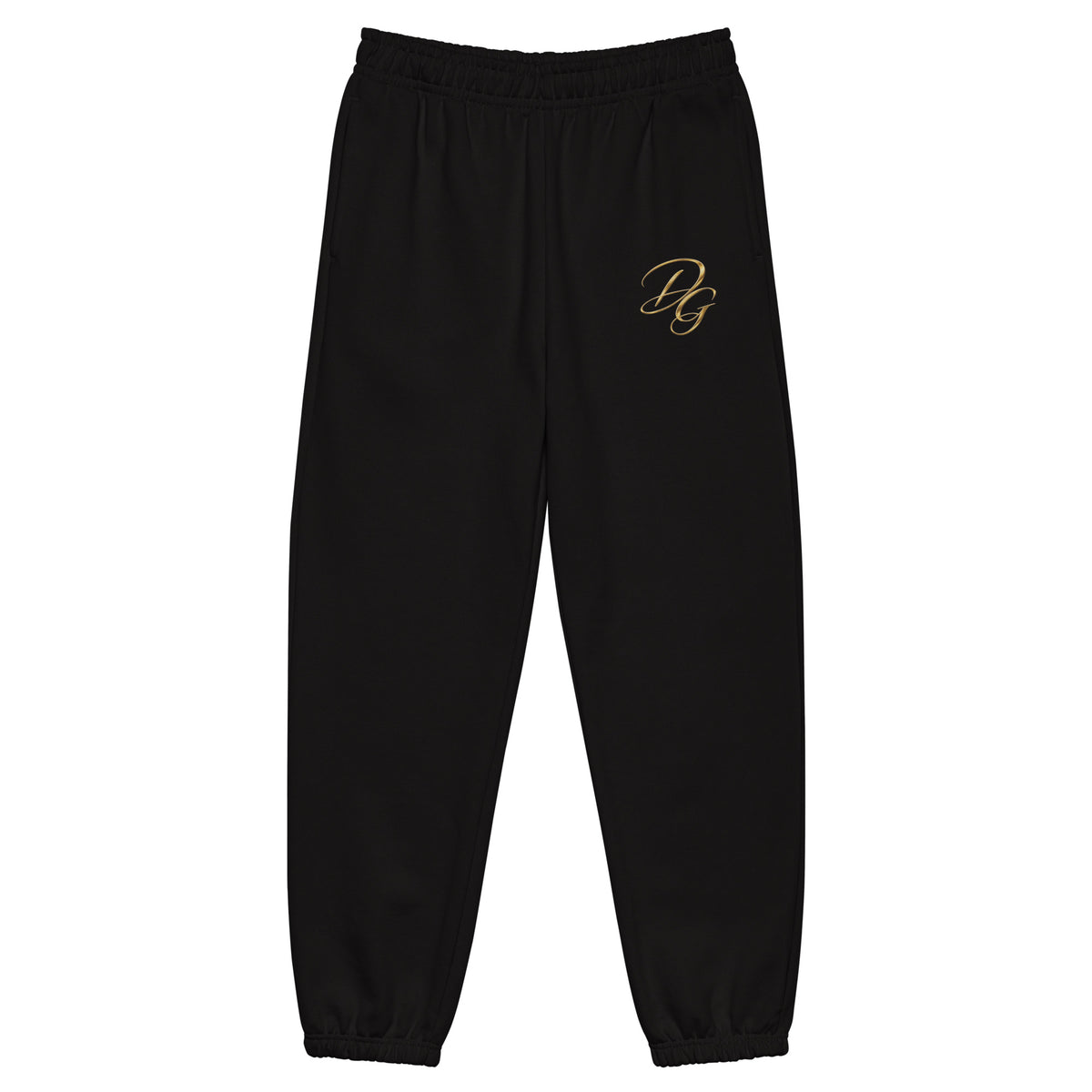 Unisex Heavyweight Sweatpants, in Black, front view