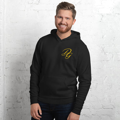 Unisex Fleece Pullover Hoodie, in Black, front view